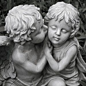 The Kiss - Black & White Photo